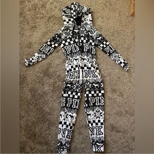 PINK Victoria's Secret Monochrome Graphic Jumpsuit